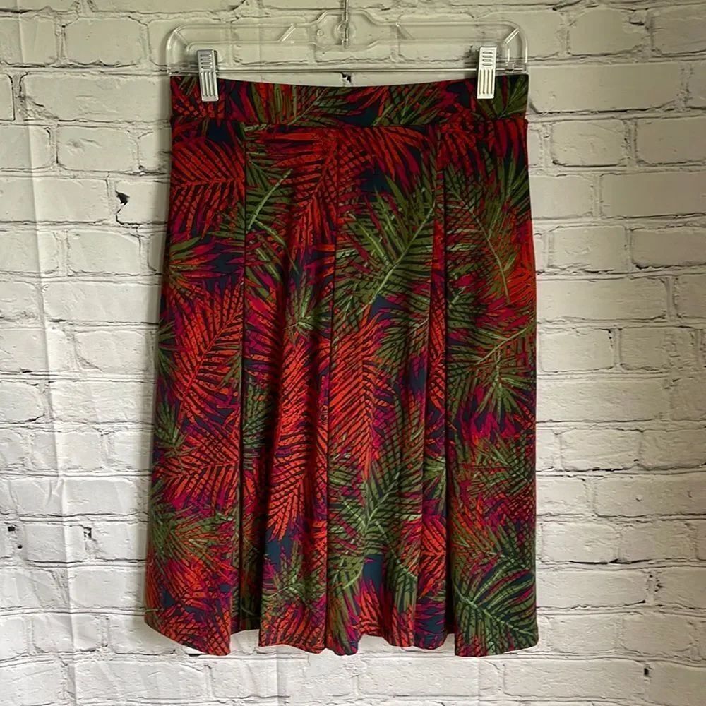LuLaRoe Multicolor Tropical Print Midi Skirt Size S